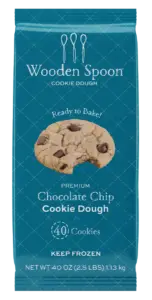 Wooden Spoon Chocolate chip cookie dough packaging