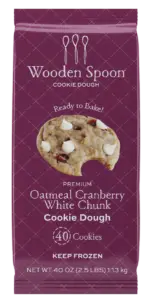 Oatmeal Cranberry cookie dough packaging