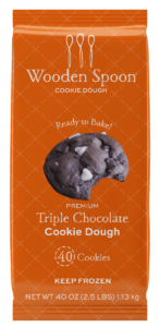Triple chocolate cookie dough packaging