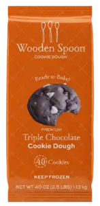 Triple chocolate cookie dough packaging