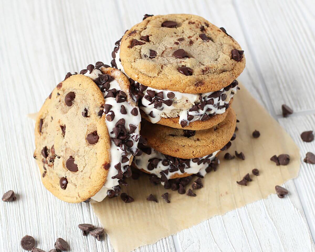 Chocolate Chip Cookie Ice Cream Sandwiches Wooden Spoon®