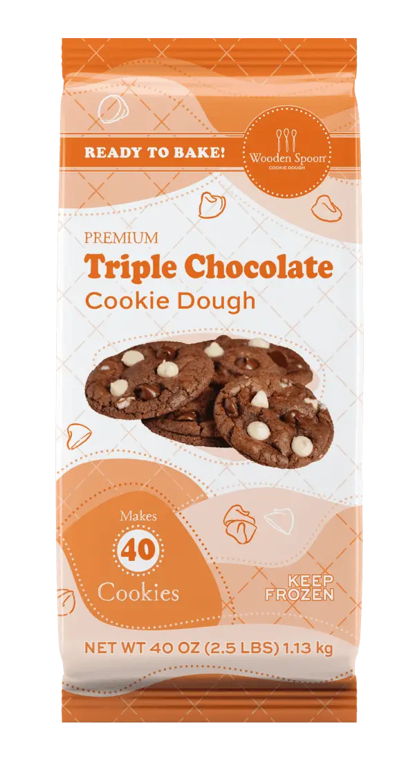 Triple Chocolate cookie dough packaging